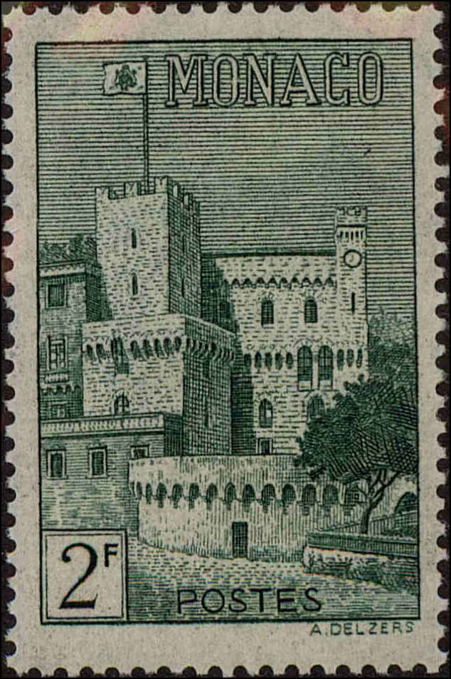 Front view of Monaco 169B collectors stamp
