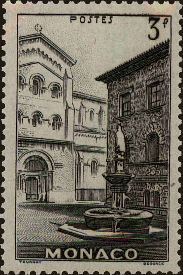 Front view of Monaco 172 collectors stamp