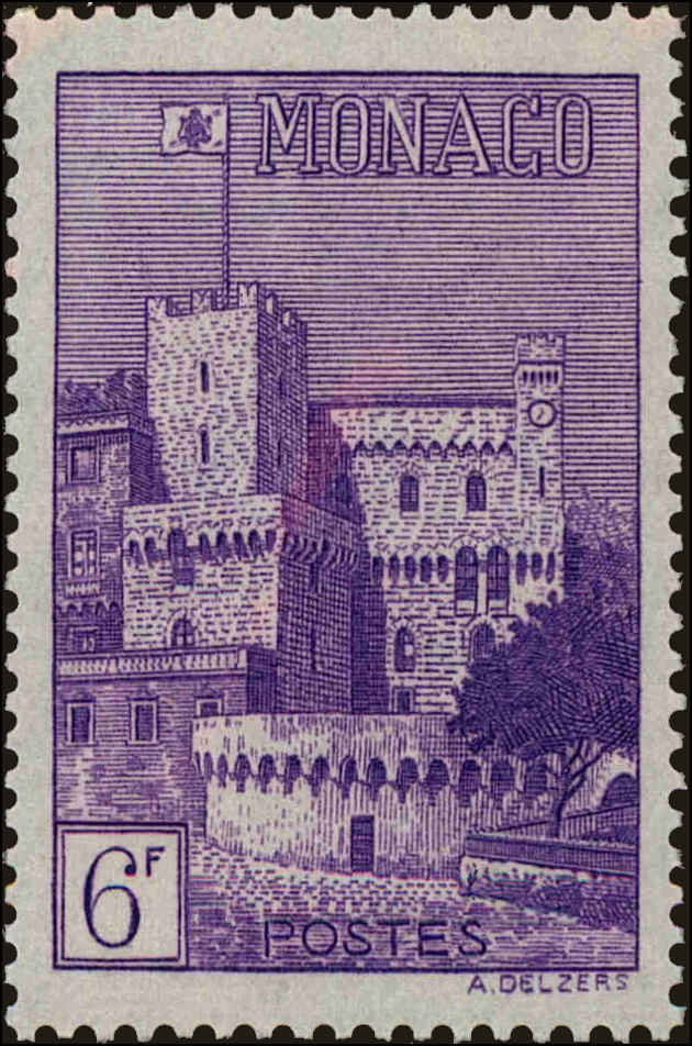 Front view of Monaco 173B collectors stamp