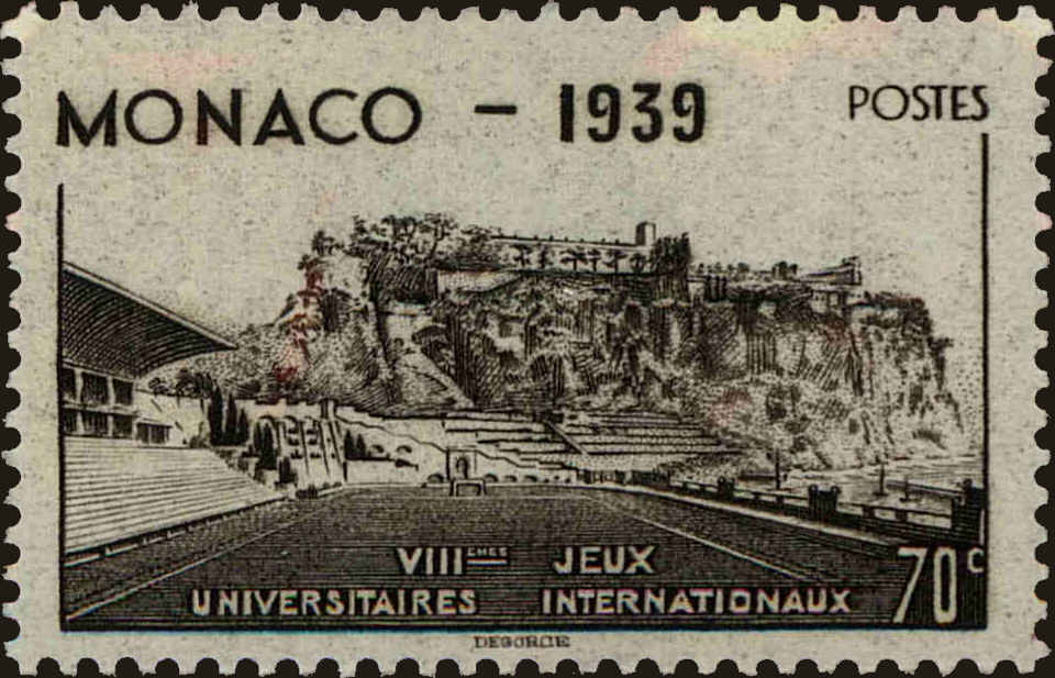 Front view of Monaco 178 collectors stamp