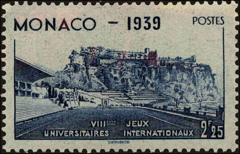 Front view of Monaco 181 collectors stamp