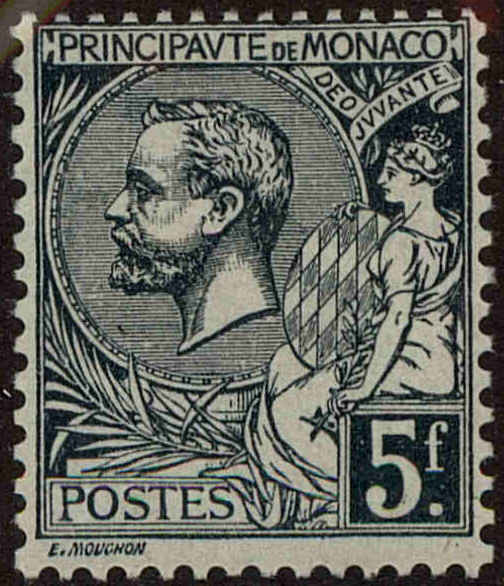 Front view of Monaco 29 collectors stamp