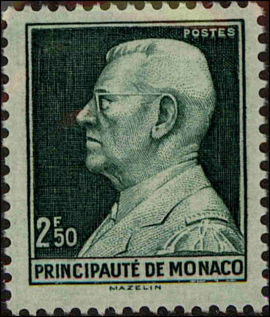 Front view of Monaco 192 collectors stamp
