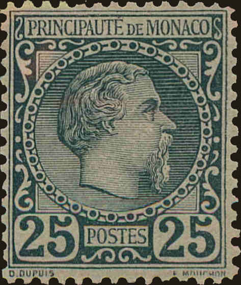 Front view of Monaco 6 collectors stamp