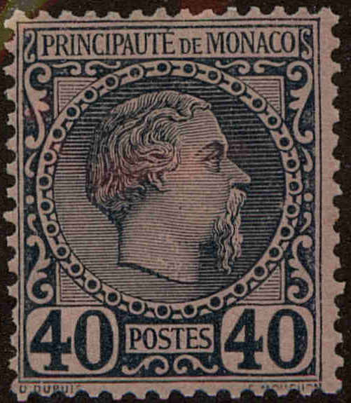 Front view of Monaco 7 collectors stamp