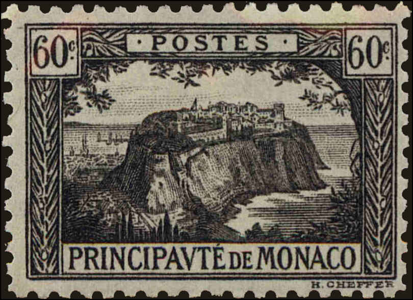 Front view of Monaco 44 collectors stamp