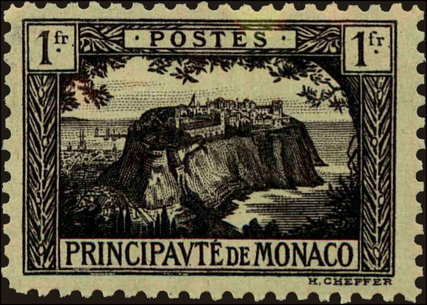 Front view of Monaco 45 collectors stamp