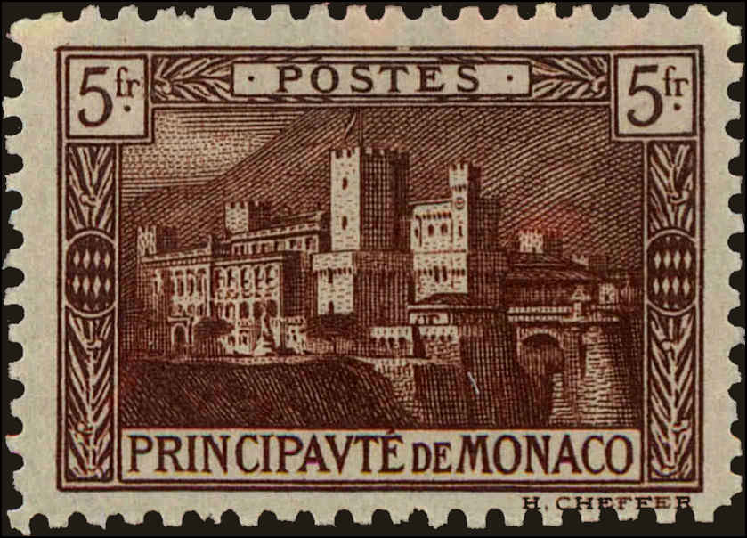 Front view of Monaco 47a collectors stamp
