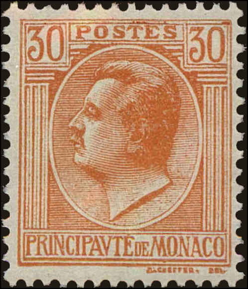 Front view of Monaco 71 collectors stamp