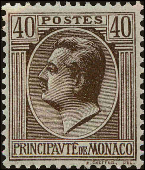 Front view of Monaco 72 collectors stamp