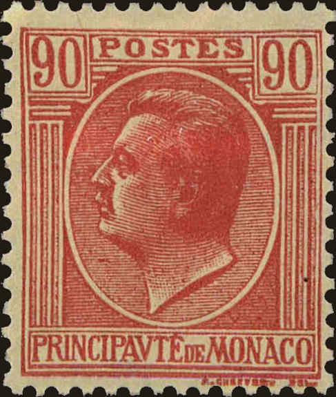 Front view of Monaco 83 collectors stamp