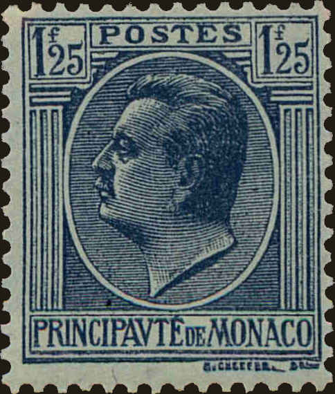 Front view of Monaco 84 collectors stamp