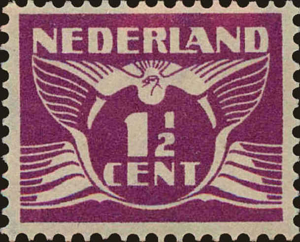 Front view of Netherlands 166 collectors stamp