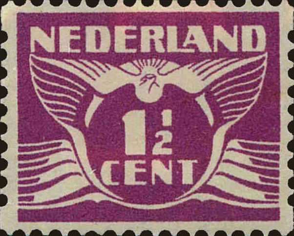 Front view of Netherlands 166b collectors stamp