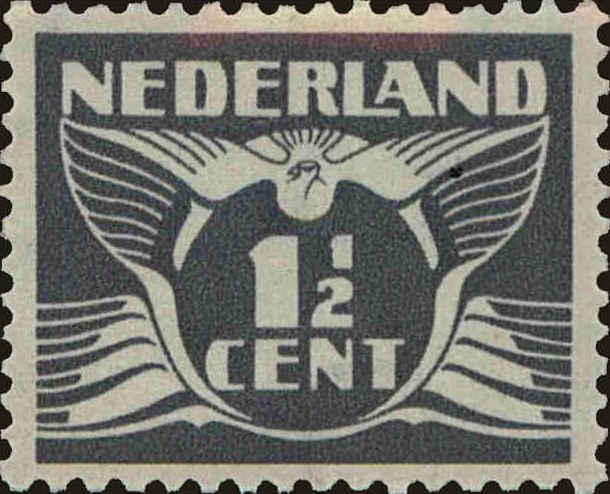 Front view of Netherlands 167 collectors stamp
