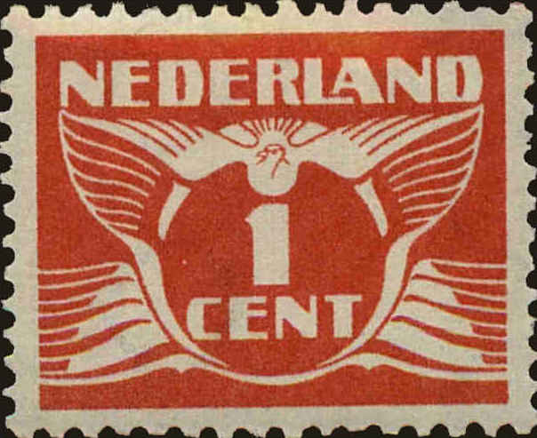 Front view of Netherlands 165 collectors stamp