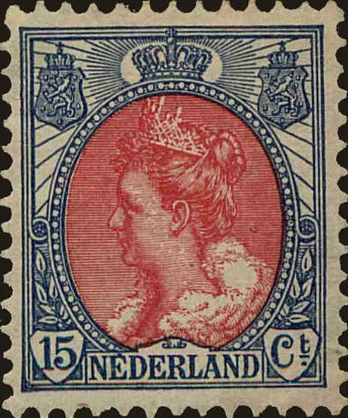 Front view of Netherlands 70 collectors stamp
