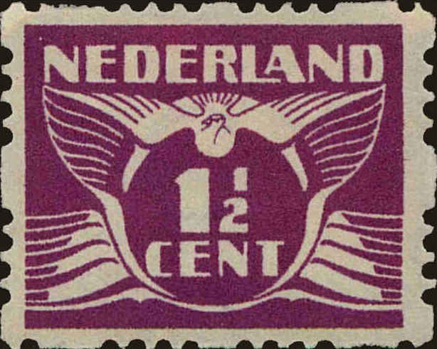 Front view of Netherlands 166a collectors stamp