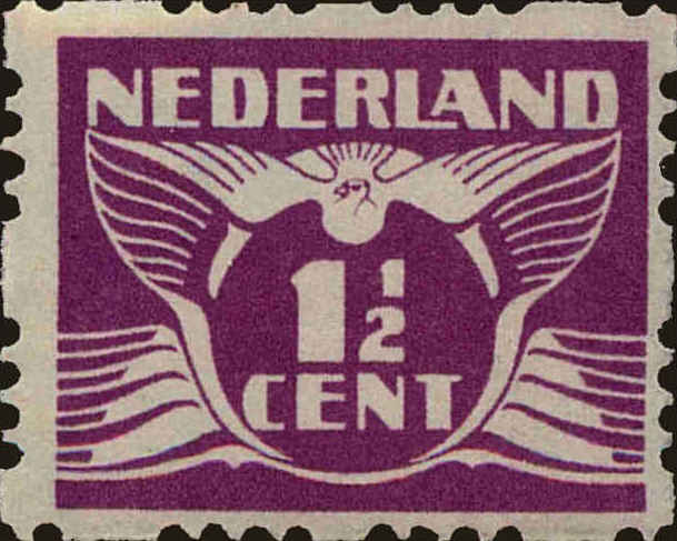 Front view of Netherlands 166a collectors stamp
