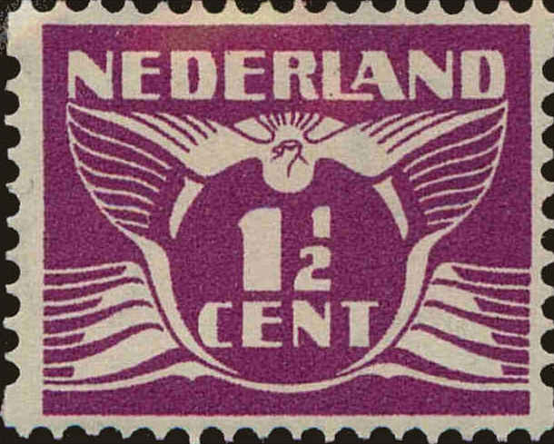 Front view of Netherlands 166b collectors stamp