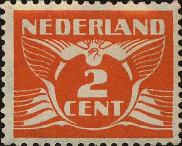Front view of Netherlands 168 collectors stamp