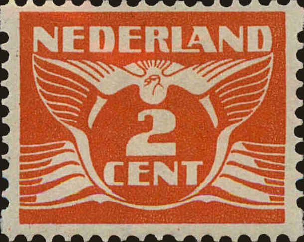 Front view of Netherlands 168d collectors stamp