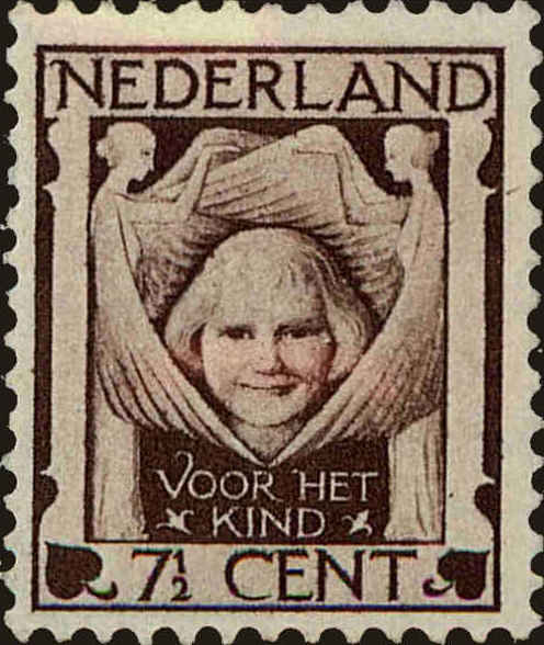 Front view of Netherlands B7 collectors stamp
