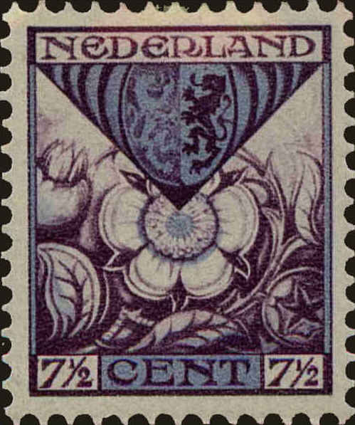 Front view of Netherlands B10 collectors stamp