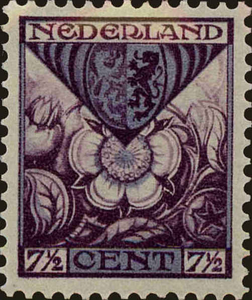 Front view of Netherlands B10 collectors stamp