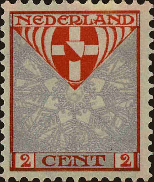 Front view of Netherlands B12 collectors stamp