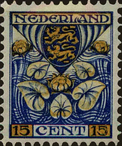 Front view of Netherlands B15 collectors stamp