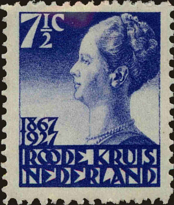 Front view of Netherlands B19 collectors stamp