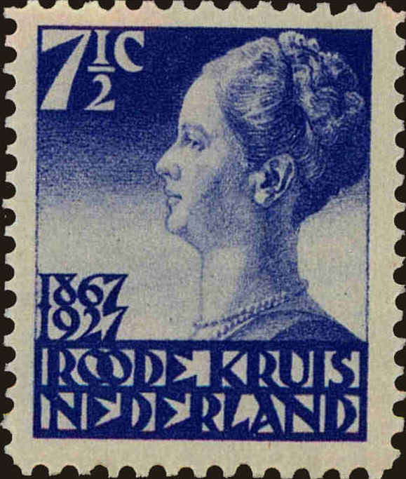 Front view of Netherlands B19 collectors stamp