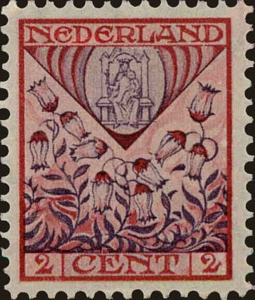 Front view of Netherlands B21 collectors stamp