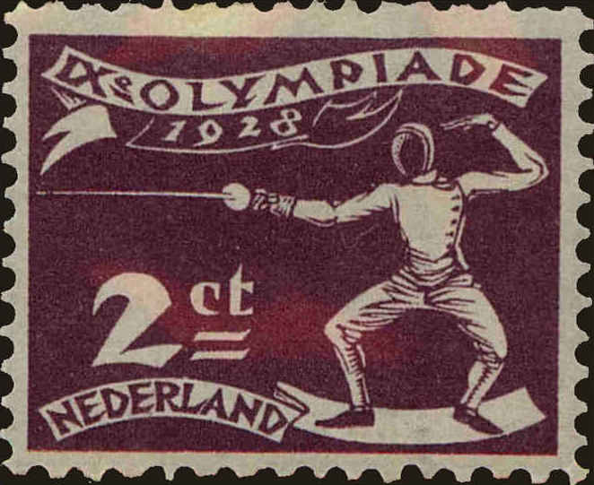 Front view of Netherlands B26 collectors stamp