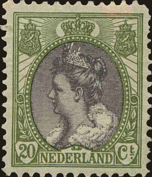 Front view of Netherlands 75 collectors stamp
