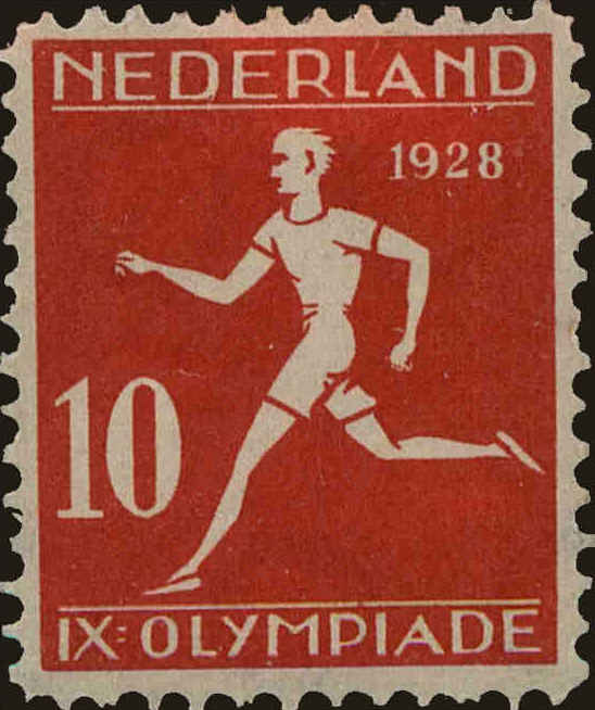 Front view of Netherlands B30 collectors stamp