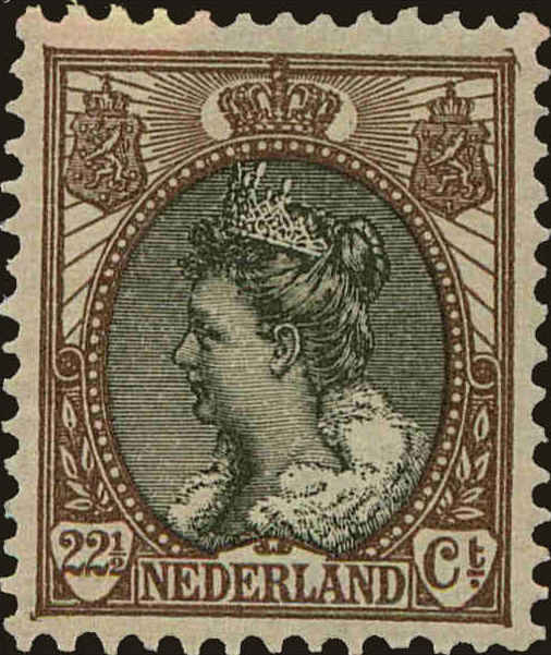 Front view of Netherlands 76 collectors stamp