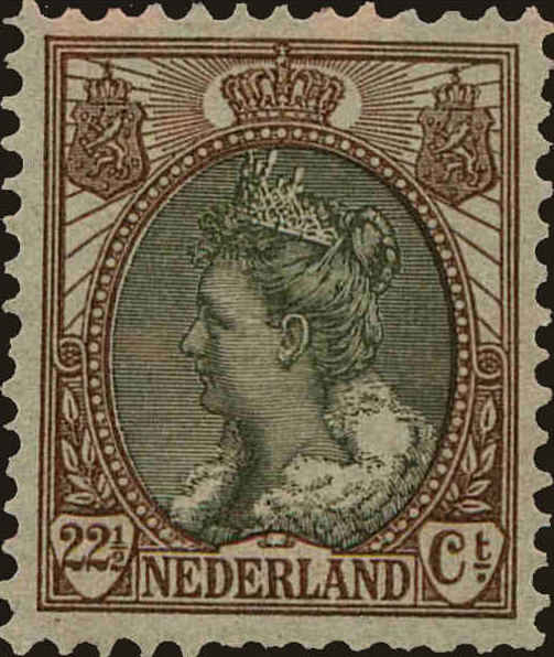 Front view of Netherlands 76 collectors stamp