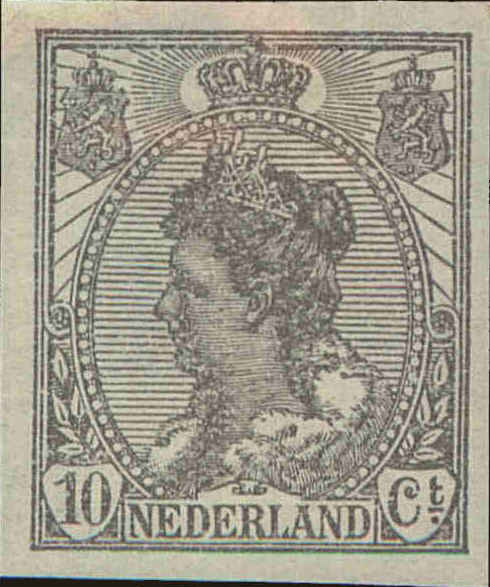 Front view of Netherlands 112 collectors stamp