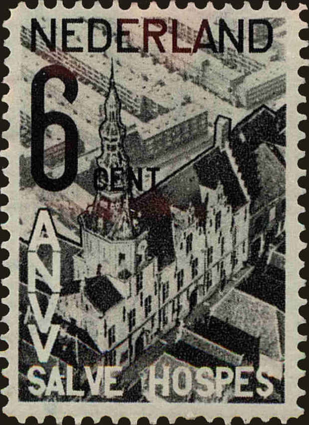 Front view of Netherlands B55 collectors stamp