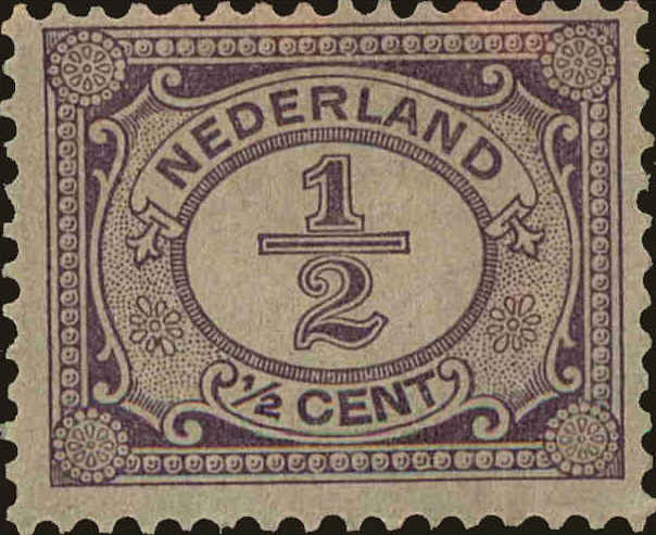 Front view of Netherlands 55 collectors stamp