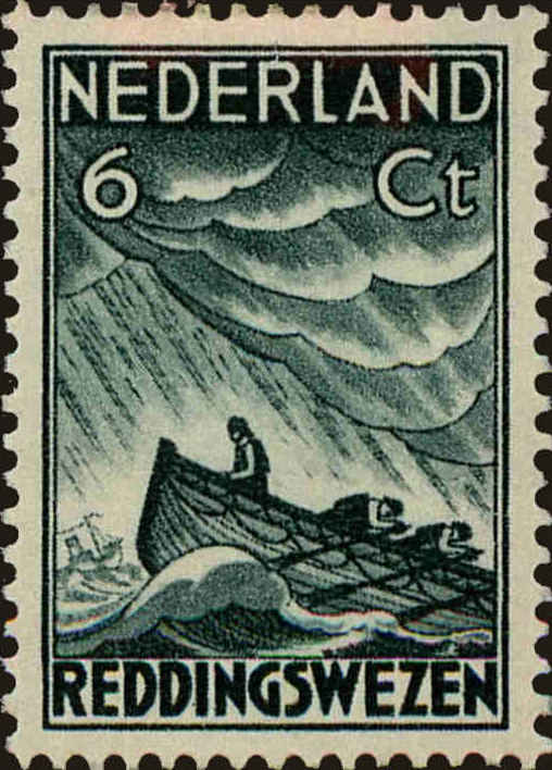 Front view of Netherlands B64 collectors stamp