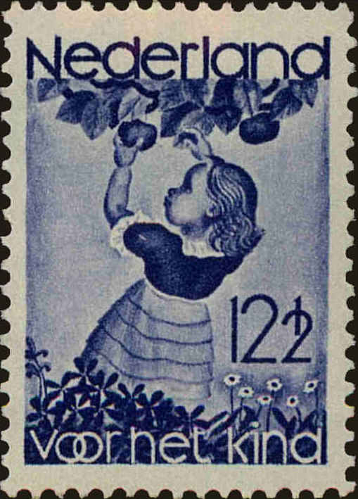 Front view of Netherlands B85 collectors stamp