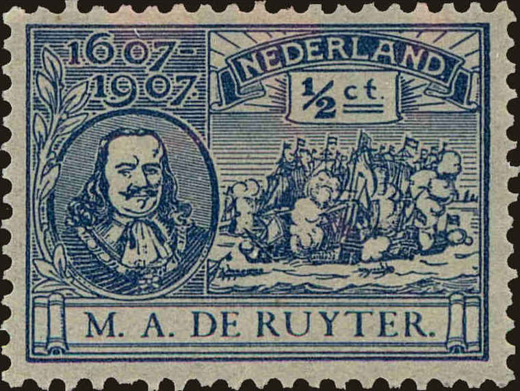 Front view of Netherlands 87 collectors stamp