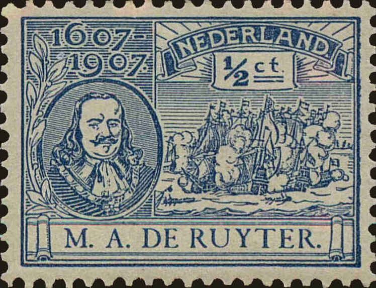 Front view of Netherlands 87 collectors stamp