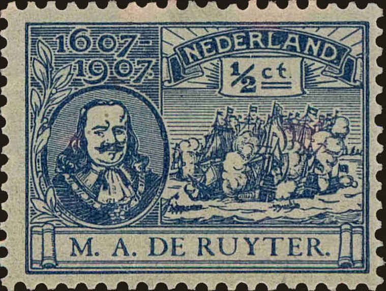 Front view of Netherlands 87 collectors stamp