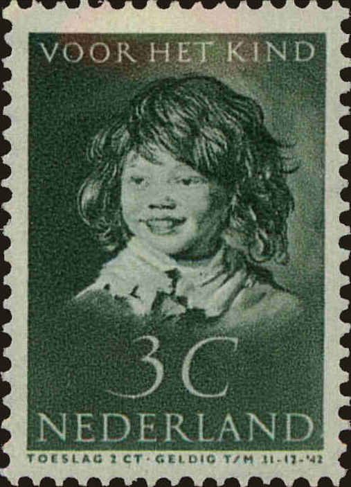 Front view of Netherlands B99 collectors stamp