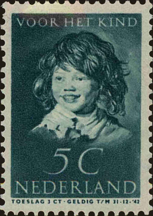 Front view of Netherlands B101 collectors stamp