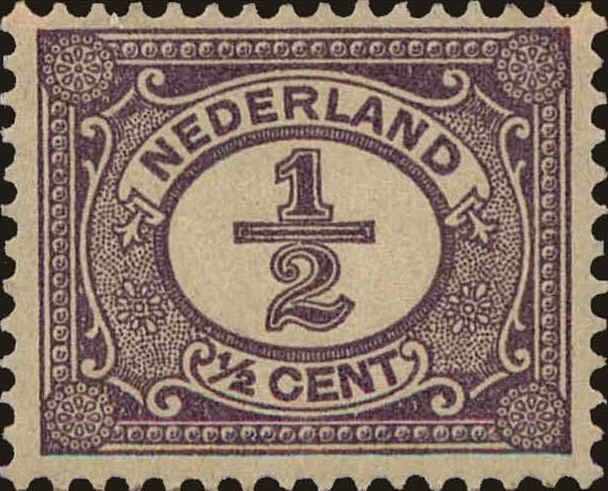 Front view of Netherlands 55 collectors stamp